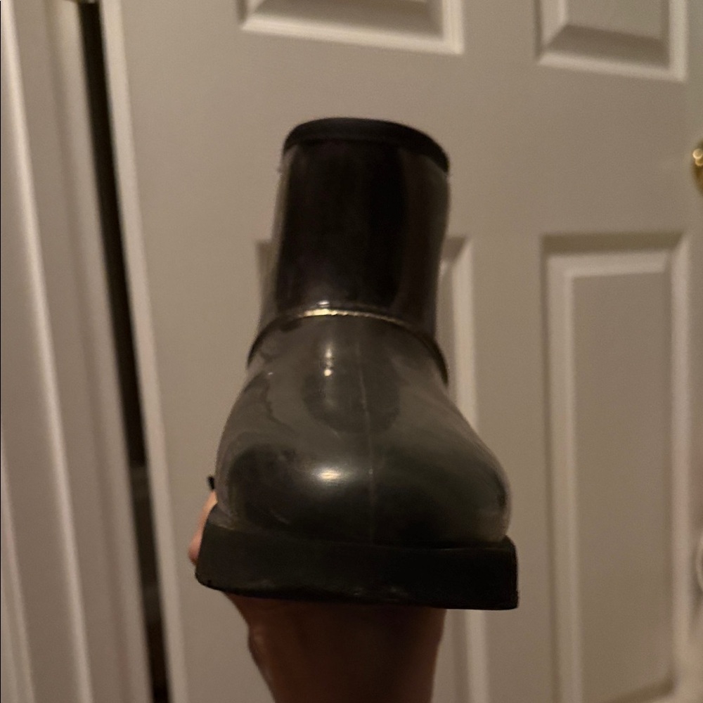 UGG Glossy Black Ankle Boots - Picture 3 of 5